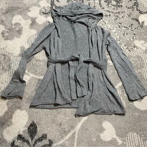 Banana Republic Wool Blend Grey Hooded Cardigan